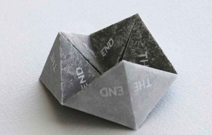 the end - a kaleidocycle (artists' book, 2017, Kaija Rantakari)